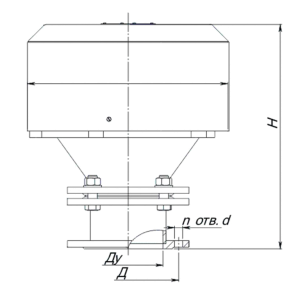 Чертеж клапан дыхательный КДММ