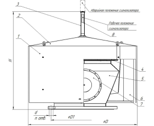 Чертеж клапан аварийный АК-С 500